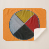 Medicine Wheel Small Sherpa Blanket Deken (Voorkant (horizontaal))