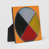 Medicine Wheel Tabletop Plaque met Easel Fotoplaat (Voorkant)
