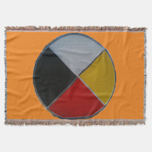 Medicine Wheel Throw Blanket Deken