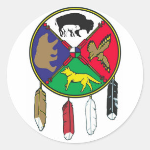 Medicine Wheel WBW Ronde Sticker