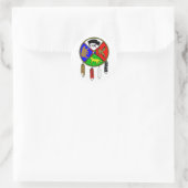 Medicine Wheel - White Buffalo Woman Ronde Sticker (Tas)