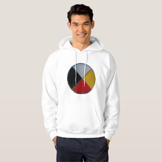 Medicine Wiel Mannen Basic Hooded Sweatshirt (Voorkant volledig)