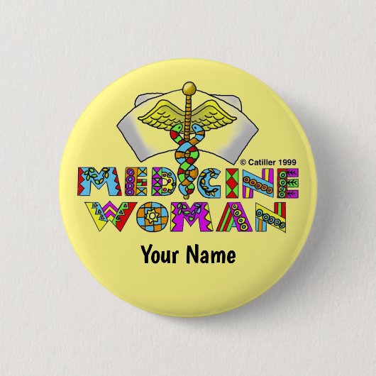Medicinevrouw Ronde Button 5,7 Cm (Voorkant)
