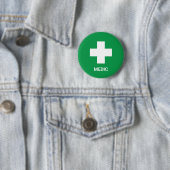 MEDICUS & Eerste Hulp, Kruis, Ambulance, Dokter Ronde Button 5,7 Cm (In situ)