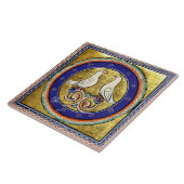 Medieval Aberdeen Bestiary Doves Ceramic Tegel Tegeltje (Zijkant)