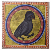 Medieval Aberdeen Bestiary Owl Tegeltje (Voorkant)
