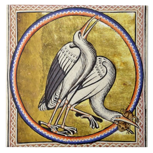 Medieval Aberdeen Bestiary slaat keramische Tegel Tegeltje (Voorkant)