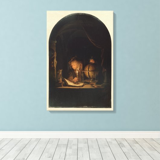 Medieval Alchemist Philosopher Canvas Afdruk (Insitu (Houten vloer))