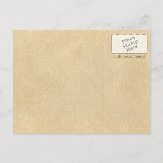 Medieval Alchemy en de Stone van Filosoof Briefkaart (Achterkant)