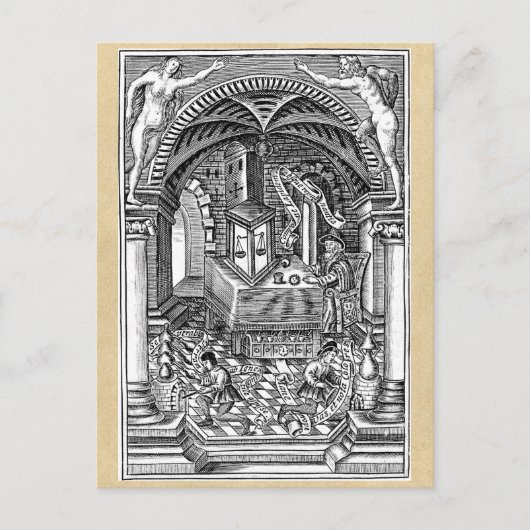 Medieval Alchemy en de Stone van Filosoof Briefkaart (Voorkant)