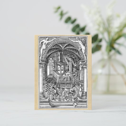 Medieval Alchemy en de Stone van Filosoof Briefkaart (Staand voorkant)