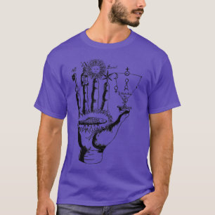 Medieval Alchemy Hand Symbolen T-shirt