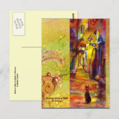 MEDIEVAL ALLEEN BIJ NACHT IN FLORENCE BRIEFKAART (Voorkant / Achterkant)