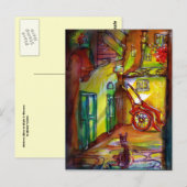 MEDIEVAL ALLEEN BIJ NACHT IN FLORENCE BRIEFKAART (Voorkant / Achterkant)