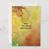 MEDIEVAL ALLEEN BIJ NACHT IN FLORENCE, rood geel Kaart (Achterkant)