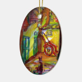 MEDIEVAL ALLEEN BIJ NACHT IN FLORENE MET ZWARTE CA KERAMISCH ORNAMENT (Links)