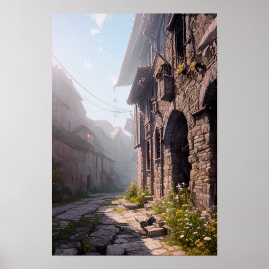 Medieval Alley, die de historische straten onderzo Poster (Voorkant)