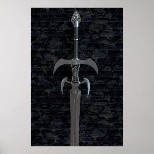 Medieval. Ancient zwaard Poster (Voorkant)