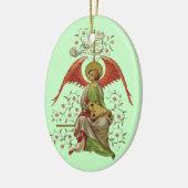 Medieval Angel Keramisch Ornament (Links)