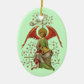Medieval Angel Keramisch Ornament (Voorkant)
