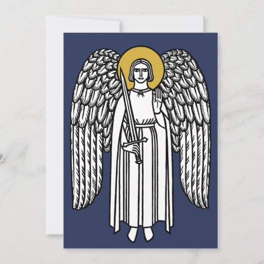 Medieval Angel Kerstmis Feestdagenkaart (Voorkant)