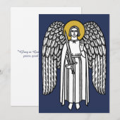 Medieval Angel Kerstmis Feestdagenkaart (Voorkant / Achterkant)