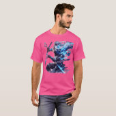 Medieval anime sword fighter funny t-shirt (Voorkant volledig)
