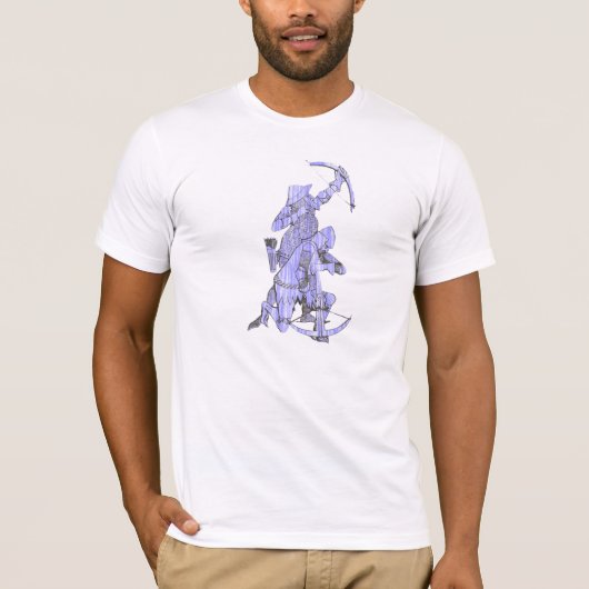 Medieval Archer en Crossbowman - Blauw T-shirt (Voorkant)