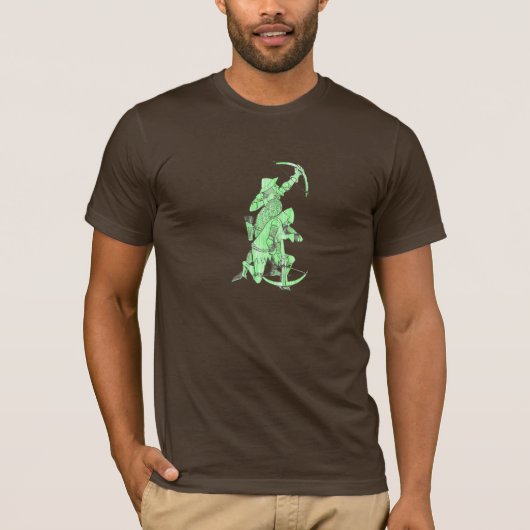Medieval Archer en Crossbowman - Groen T-shirt (Voorkant)
