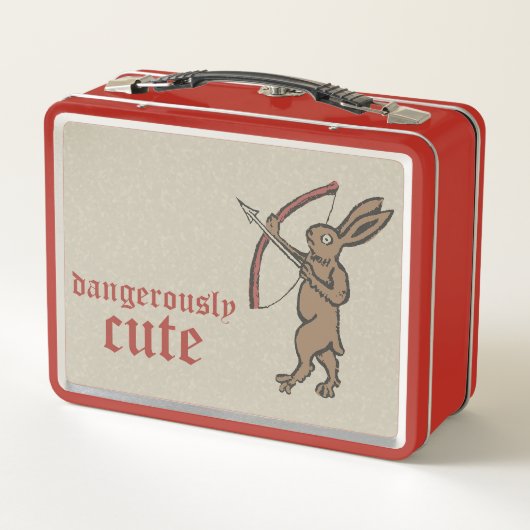 Medieval Archer Rabbit Metal Lunchbox (Achterkant)