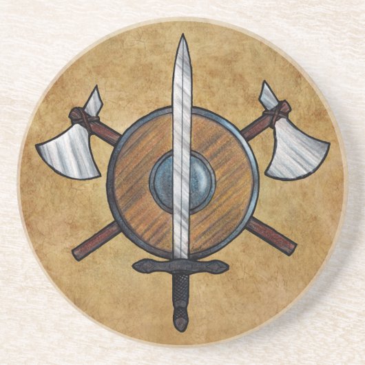 Medieval Arms Zandsteen Onderzetter (Voorkant)