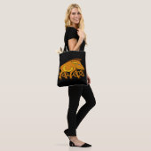 Medieval Art Celtic Knot Wild Boar Tote Bag (Op model)