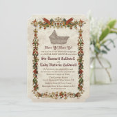 Medieval Baby shower Uitnodiging (Staand voorkant)