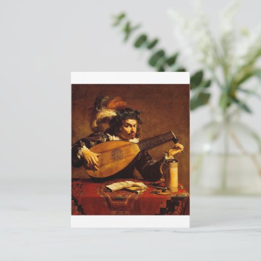 medieval-bard-4 briefkaart (Staand voorkant)