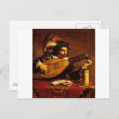 medieval-bard-4 briefkaart (Voorkant / Achterkant)