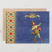 Medieval Bard Wedding Invites Kaart (Voorkant / Achterkant)