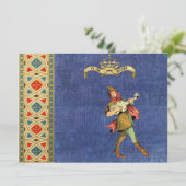Medieval Bard Wedding Invites Kaart (Staand voorkant)
