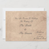 Medieval Bard Wedding Invites Kaart (Achterkant)