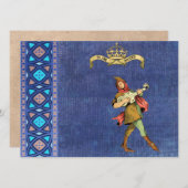 Medieval Bard Wedding Invites Kaart (Voorkant / Achterkant)