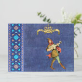 Medieval Bard Wedding Invites Kaart (Staand voorkant)
