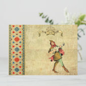 Medieval Bard Wedding Invites Kaart (Staand voorkant)