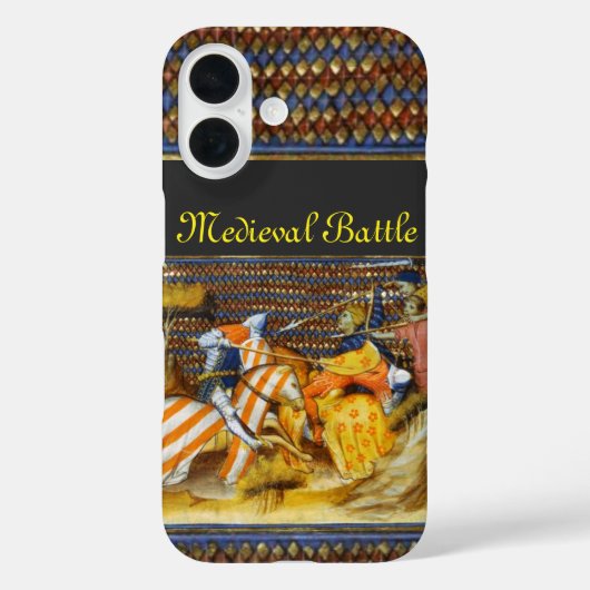 MEDIEVAL BATTLE, BESTRIJDENDE KNIGHTS HORSEBACK Case-Mate iPhone CASE (Achterkant)