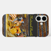 MEDIEVAL BATTLE, BESTRIJDENDE KNIGHTS HORSEBACK Case-Mate iPhone CASE (Achterkant (horizontaal))