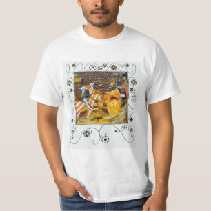 MEDIEVAL BATTLE, BESTRIJDENDE KNIGHTS HORSEBACK T-SHIRT
