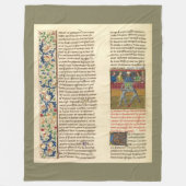Medieval Battle Illuminated Manuscript Fleece Deken (Voorkant)