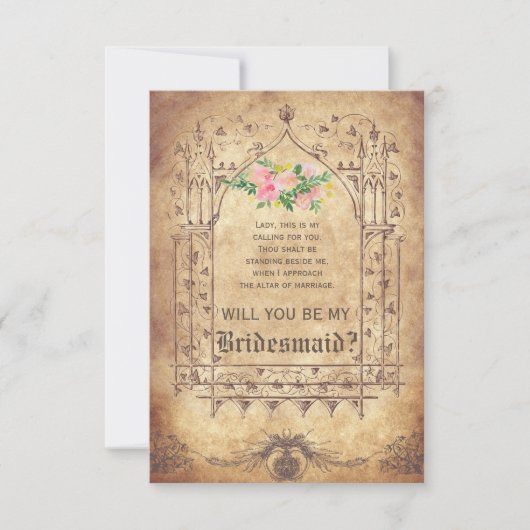 Medieval ben je mijn Bridesmaid? Kaart (Voorkant)