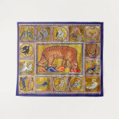 MEDIEVAL BESTIAIR,BEER,BOSBOUWDIEREN WANDKLEED (Voorkant (horizontaal))