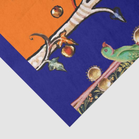 MEDIEVAL BESTIAIR, FLYBATS BOEST DIER Sinaasappel Tissuepapier (Detail)