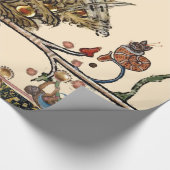 MEDIEVAL BESTIAIR MAKEN VAN MUZIEK Violinistisch l Cadeaupapier (Hoek)