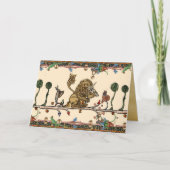 MEDIEVAL BESTIAIR MAKEN VAN MUZIEK Violinistisch l Feestdagen Kaart (Voorkant)